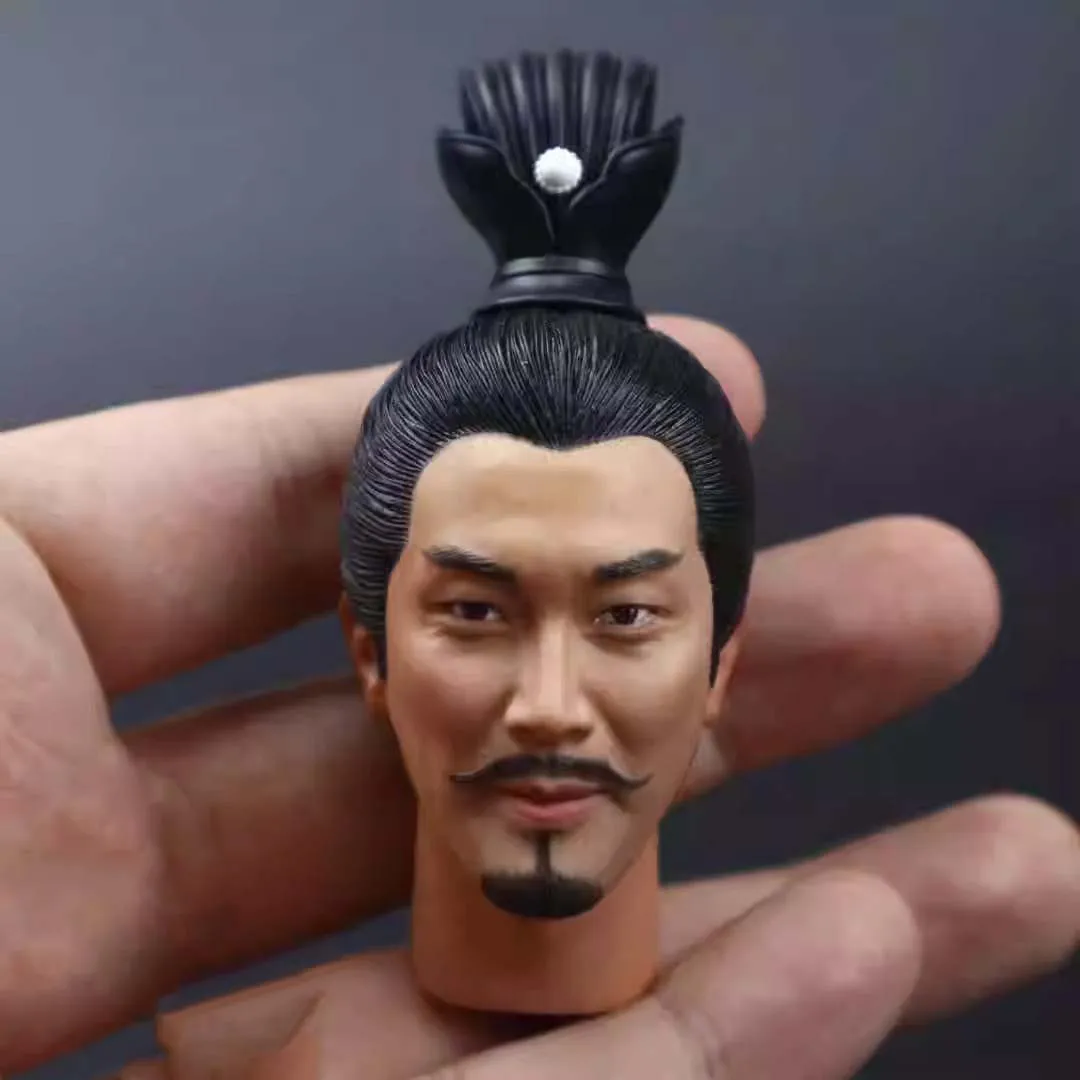 1/6 Romance of The Three Kingdoms Head Played Ancient Zhuge Liang Kong Ming Sima Yi Lu Bu Head Sculpt for 12in TBL HT Figure Toy