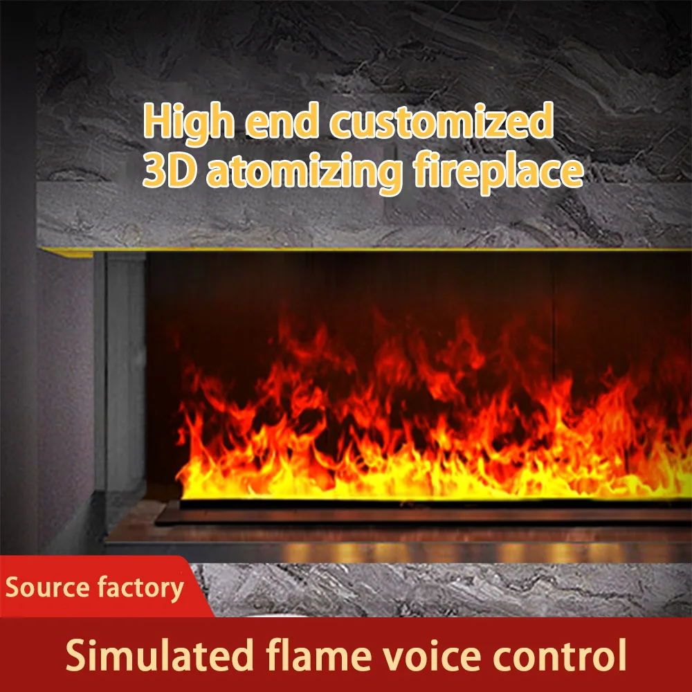 3D Atomizing Fireplace European Style Decorative Embedded Home Electronic Fireplace Simulation Flame Artificial Fireplace