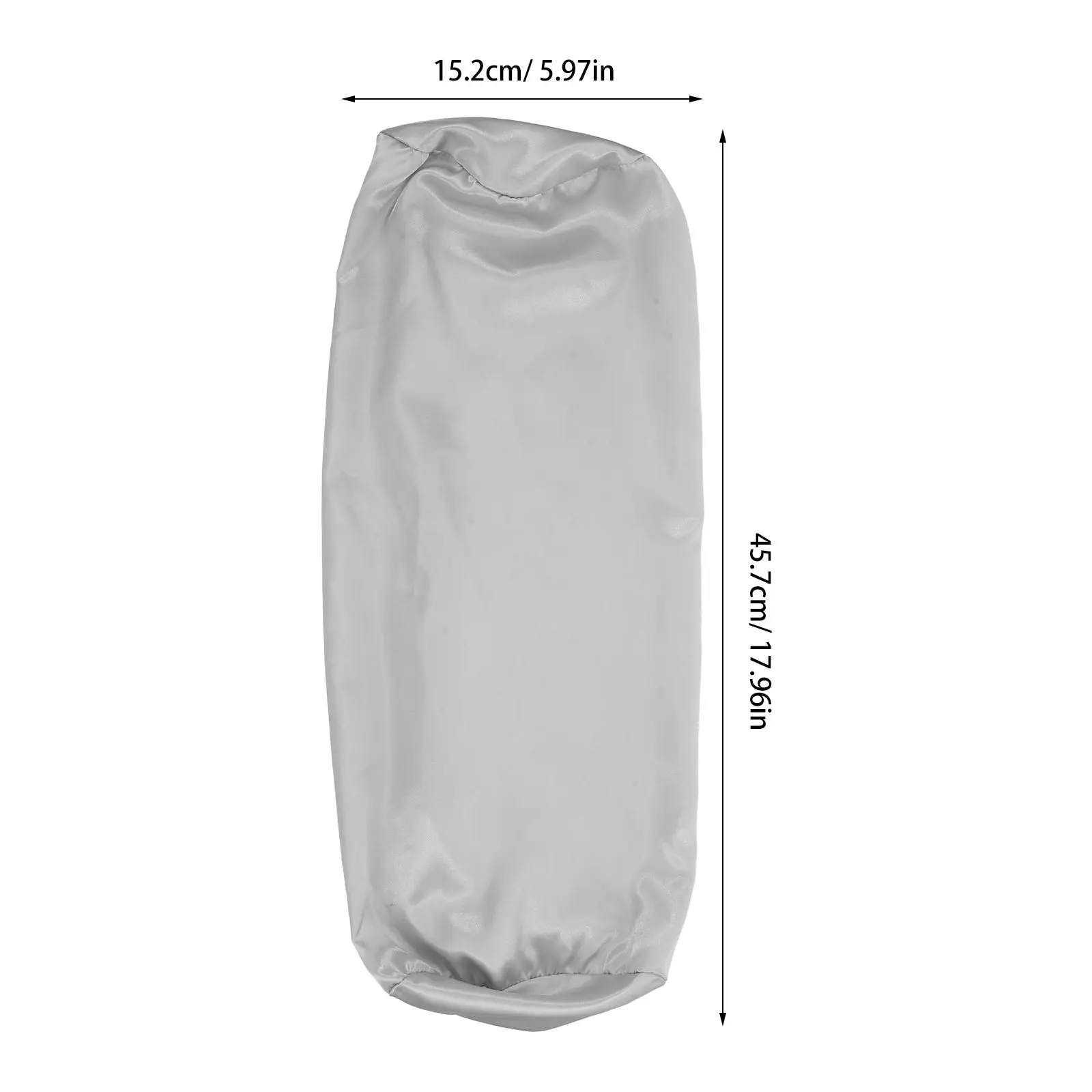 2Pcs Neck Roll Pillow Cover Zippered 16x6 Inch Round Cervical Bolster Pillowcase Breathable Fabric Office Sofa