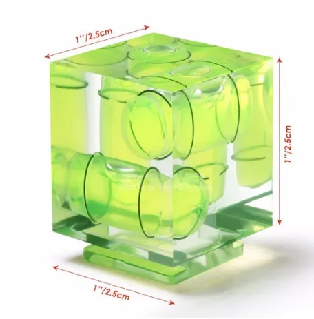 รองเท้าร้อนอเนกประสงค์3แกนปรับระดับ3D ระดับจิตวิญญาณของฟองอากาศแบบคงที่สำหรับอุปกรณ์กล้องถ่ายรูปของ Canon/Nikon/Pentax DSLR