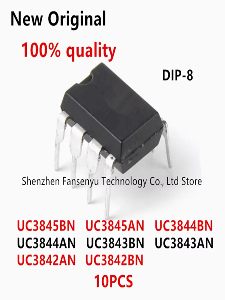 

10Pcs New Original Import UC3842AN UC3842BN UC3843AN UC3843BN UC3844AN UC3844BN UC3845AN UC3845BN DIP-8 IC Chip Stock Wholesale