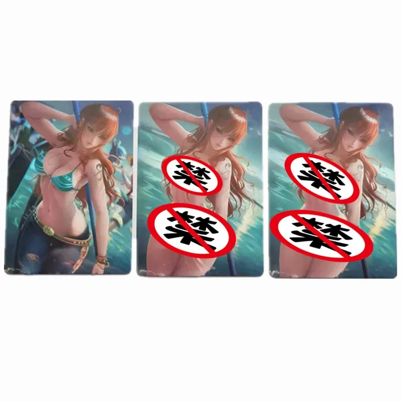 3 ピース/セットアニメドラゴンボールワンピースアンドロイド番号。 18 ブルマ ナミ ビビ セクシー カード クラシック ゲーム ギフト おもちゃ コレクション カード ギフト おもちゃ