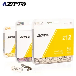 ZTTO 12 Speed Chain Mountain Road Bike Current 12v MTB Missing Link Bicycle 12S Power Lock High Quality 126 Links For K7 System