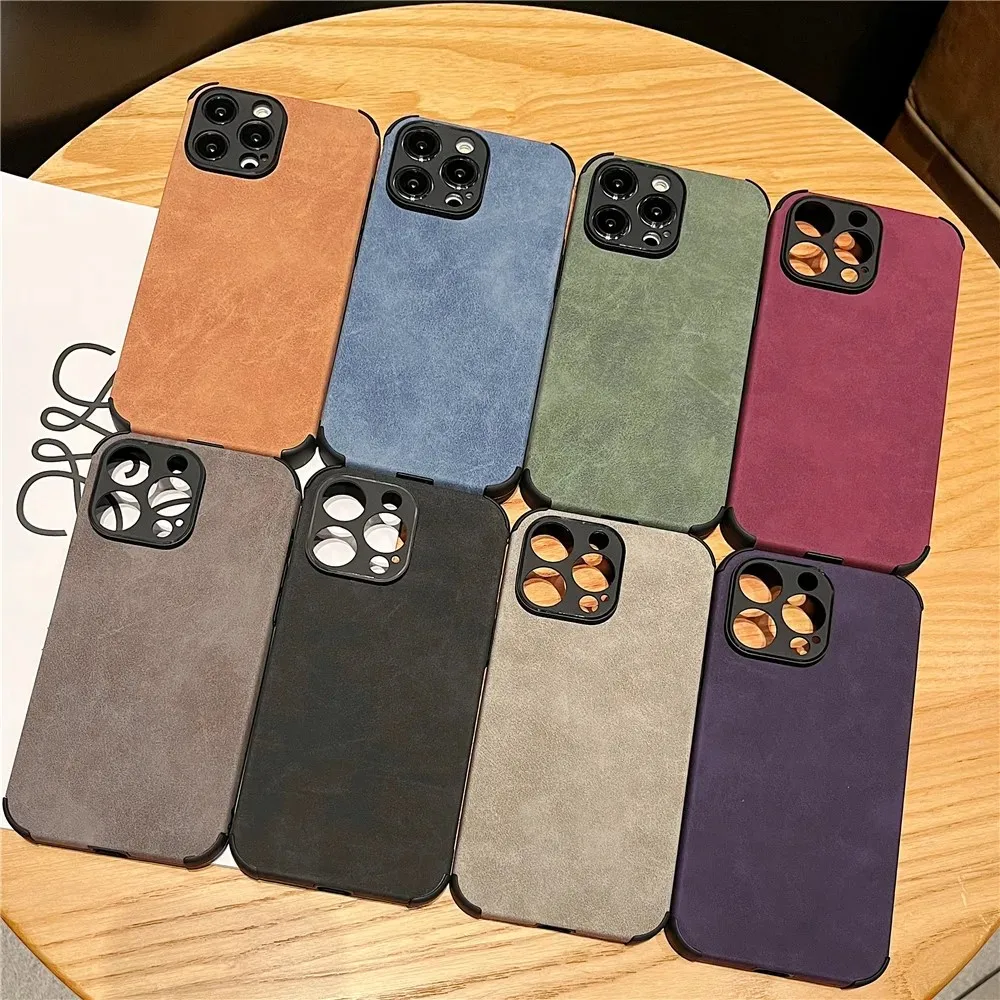 Case For iPhone 16 15 14 13 12 Pro Max Personalized Name Luxury Lamskin Matte Leather Custom Initials DIY Engraved Cover 11 Pro