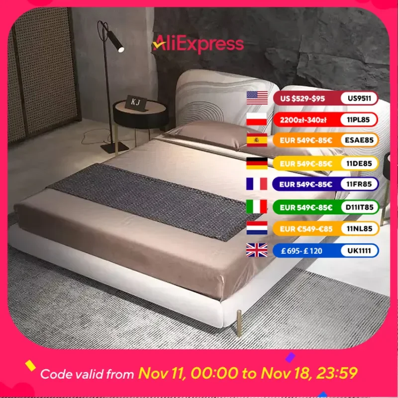 

Современная спальня, двуспальная кровать, деревянный роскошный элегантный приставной столик, каркас кровати Queen Bases, двуспальный дом, мебель для дома Camas De Dormitorio