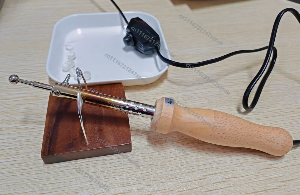 220V/110V Adjustable Temperature 18 Interchangeable Heads DIY Fabric Ironing Machine，Hand Ironing Flower Making Tool