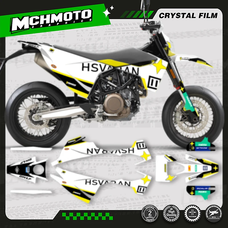 

MCHMFG for Husqvarna Decal 15-20 701 SUPERMOTO ENDURO 2015-2017 2018 2019 2020 Custom Team Graphics Decals Stickers Kit 003