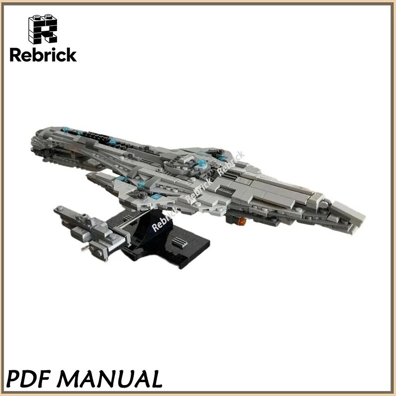 

68PCS Interstellar Spaceship MOC Building Set, Sci-Fi Combat Vessel Model Toy Gift for Hobby Enthusiasts
