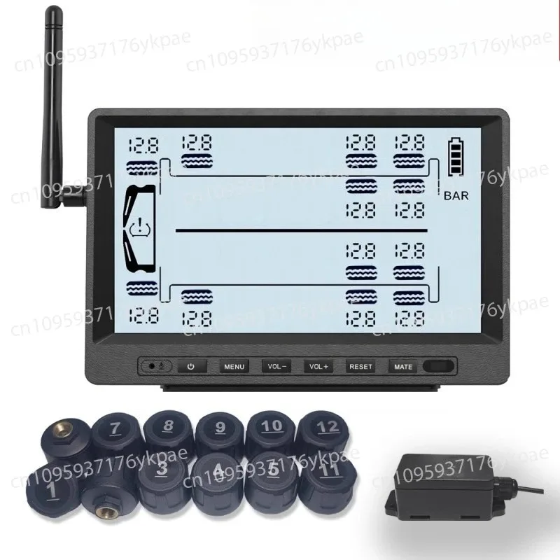 Automotive 6 8 12 16 22 Wheels  Tire Pressure Monitoring System Sensor 12 Rounds 0-15 Bar  HC22Q-1512Z Tire Pressure Trailer