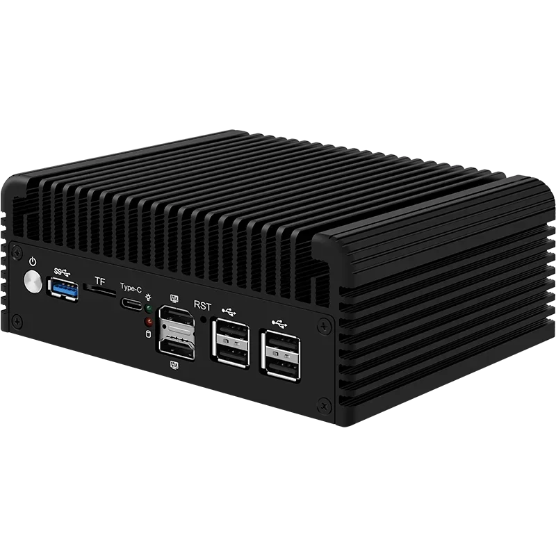 6 LAN جهاز جدار الحماية 2.5G راوتر الجيل الثاني عشر Intel i3-N305/N100 DDR5 2 * NVMe 2 * SATA3.0 كمبيوتر صغير بدون مروحة ESXi Proxmox Host