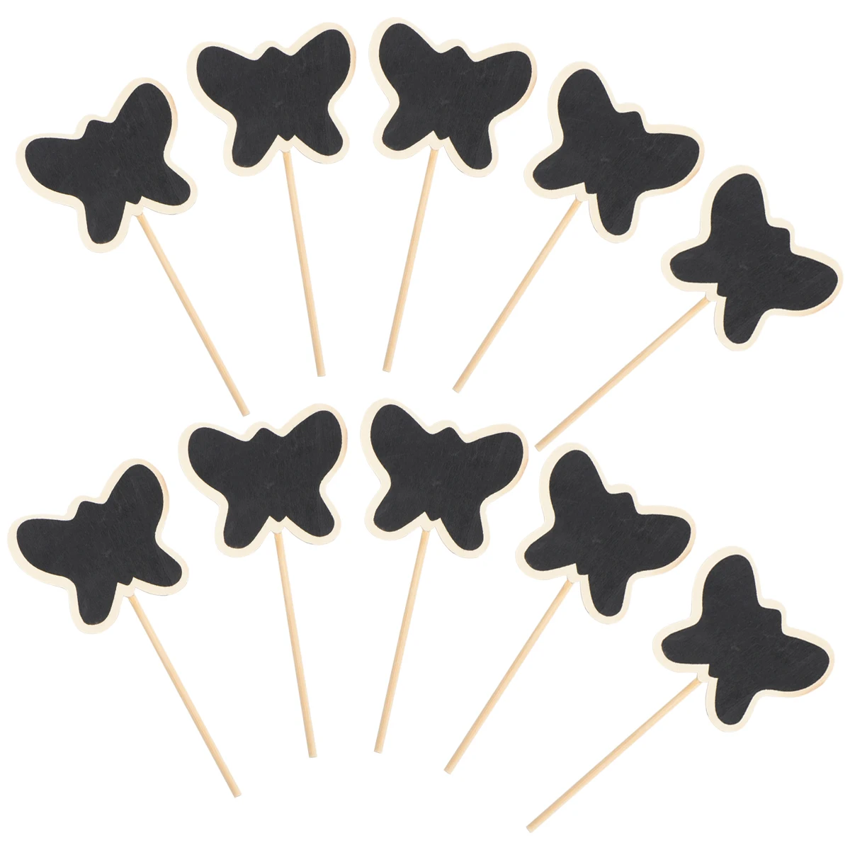 

20pcs Signs Mini Toppers Bamboo Garden Flower Labels Blackboard Garden Makers Plant Labels Notice Items Display Decor