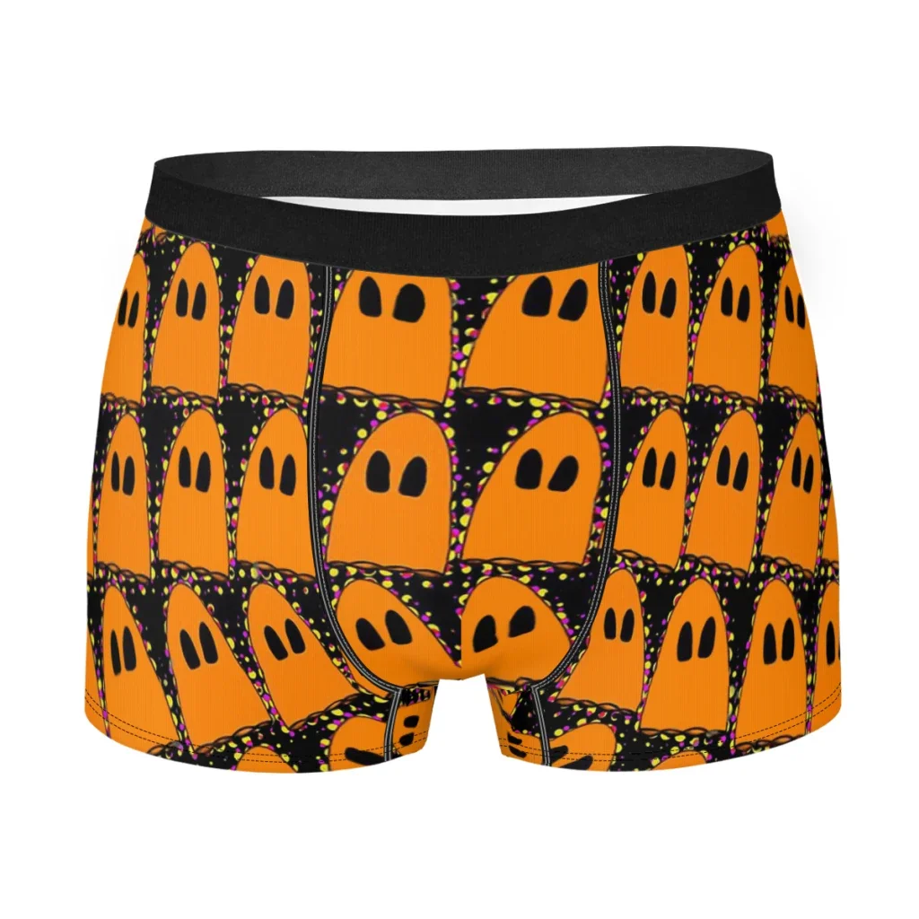 Orange Ghostly Vibes The Mysterious Strange Underpants Cotton Panties Male Underwear Comfortable Shorts Boxer Briefs