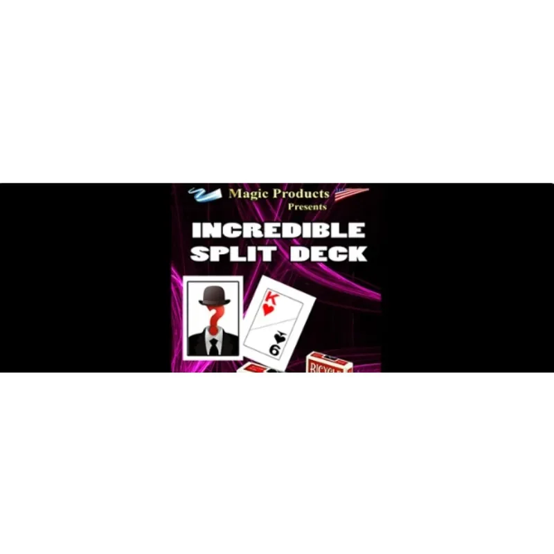 Incredible Split Deck Plus (Gimmicks and Online Instructions) Close Up Performer Card Magic Tricks Beginner Magician Illusions