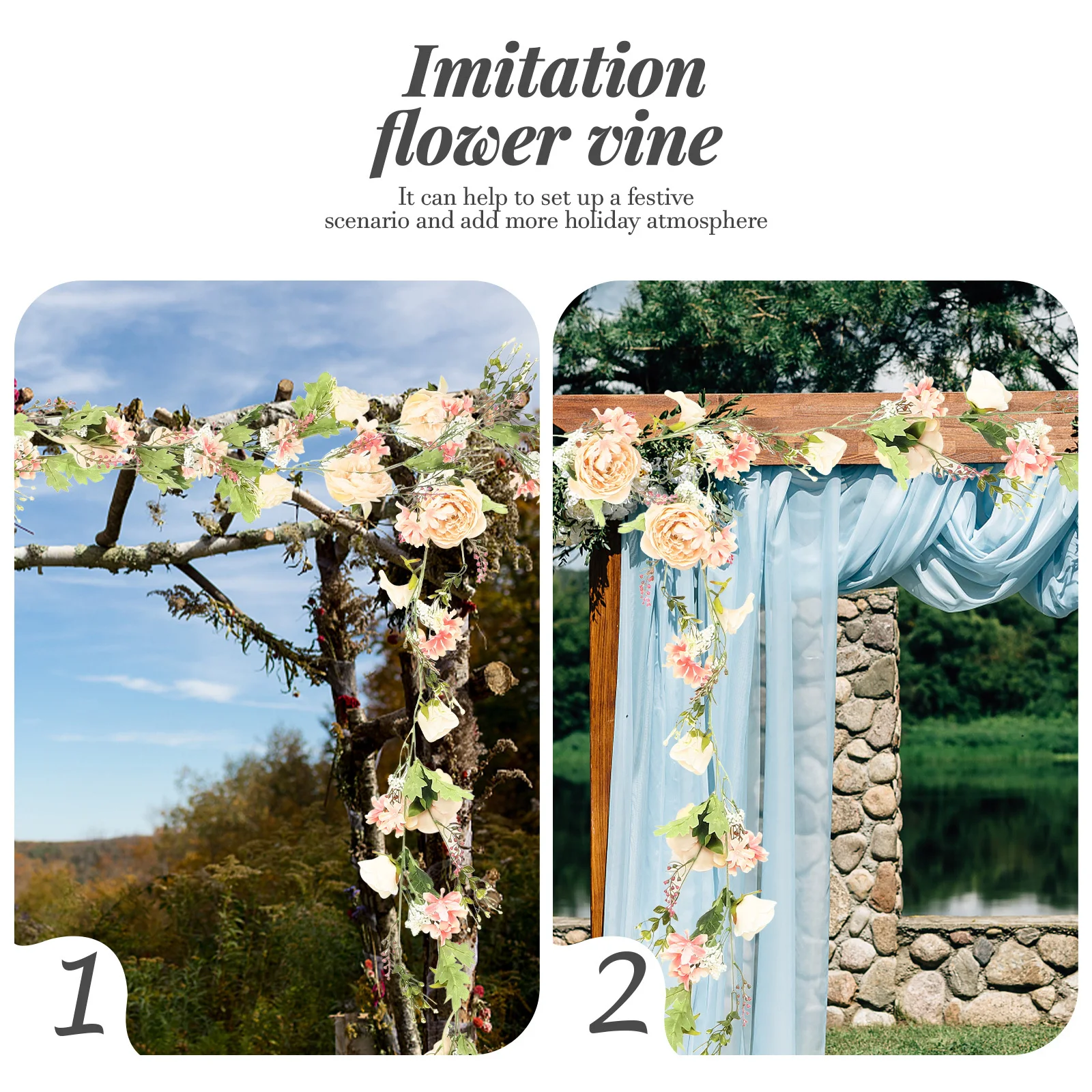 

For Door Arch Wedding Home Decorative Flower Decor Swag Lintel Ornament Rattan Valentine Rose Decor Pendant