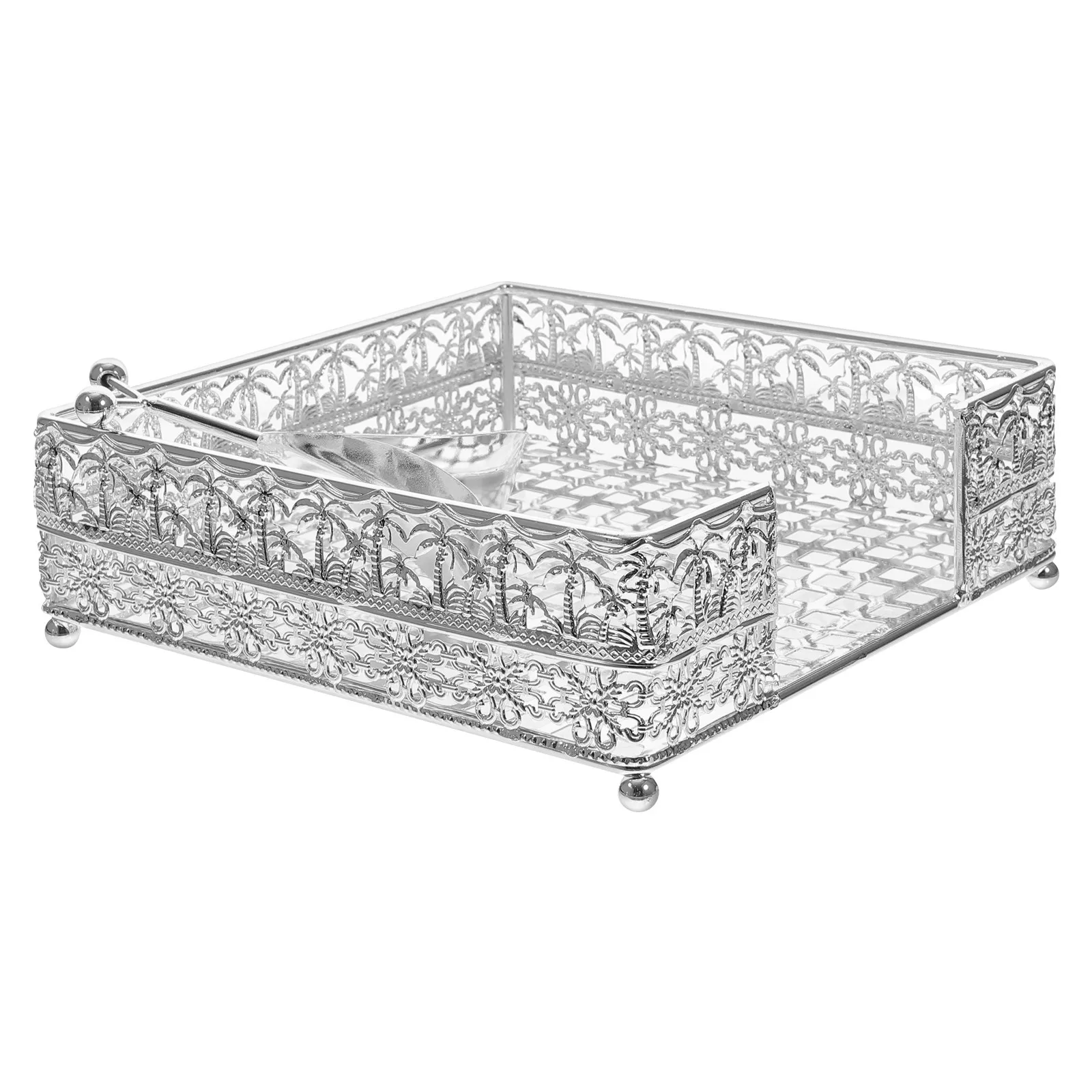 European Style Iron Napkin Holder for Kitchen Table Restaurant Hotel Decorative Napkin Stand Vintage Serviette Holder Reusable