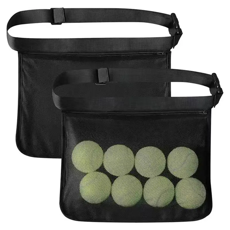 Tennis Ball Band Holder Waist Pocket Golf Balls Fanny Pack Mesh Waist Ball Pouch Tennis Balls Accessory for Women Men Tennis