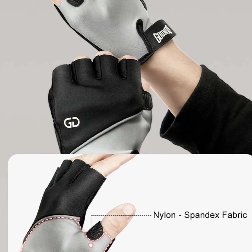 

1 Pair Breathable Cycling Gloves Anti-Slip Silicone Fitness Gloves Quick-release Sweat-wicking Half Finger Mittens Exercise