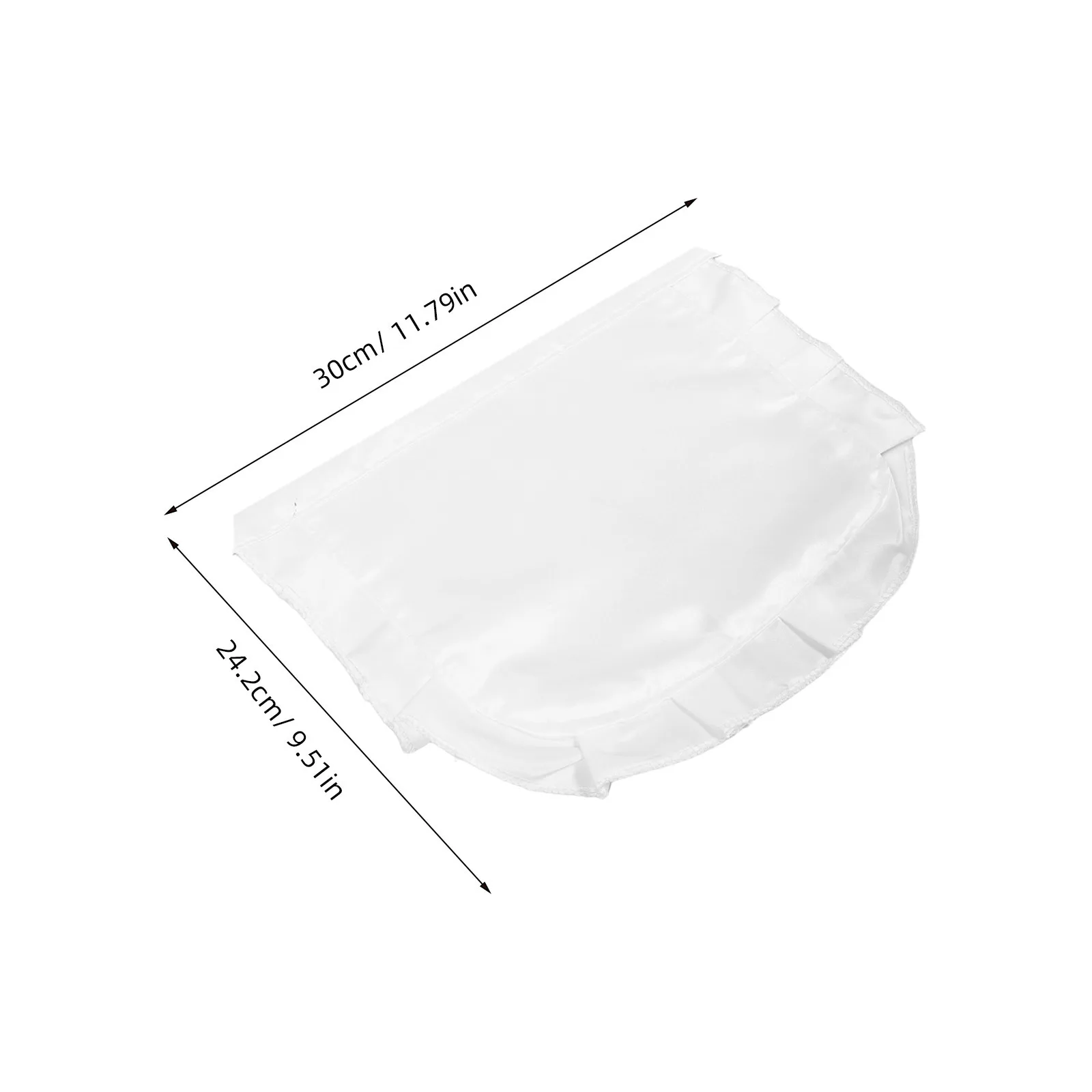 Witte taille schort met lange riem - gegolfde halve schort voor dames - meid cosplay kostuumaccessoire voor keukenserverfeest