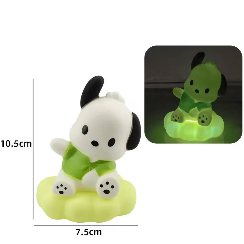 Sanrio Hello Kitty Kuromi Cinnamoroll Night Light Glowing Children Toy Bedside Lamp Anime Kawaii Cute Children Kid Present Gifts