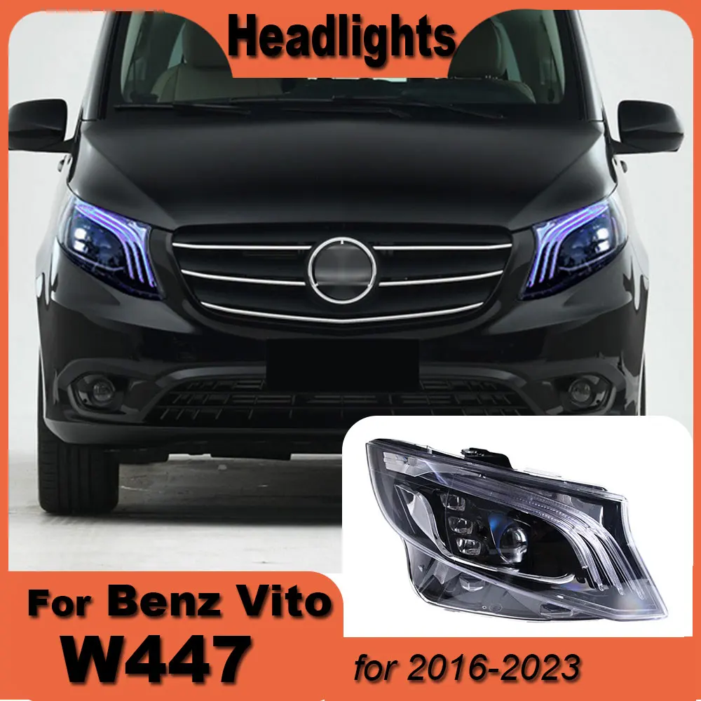 

Auto Headlight Suitable For Vito W447 2016-2023 Mercedes Benz V-Class New Front Lamp Assembly Refit Maybach Style LED Accessory