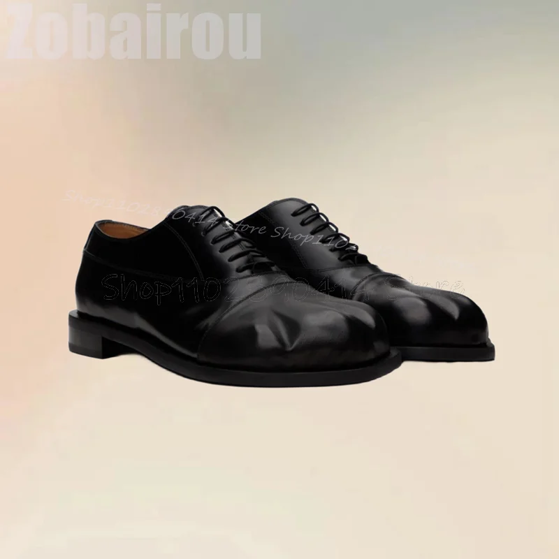 Claw Design Black Leather Men Oxford Shoes Fashion Lace Up Men Shoes Luxurious Handmade Party Banquet Office Men Casual Shoes