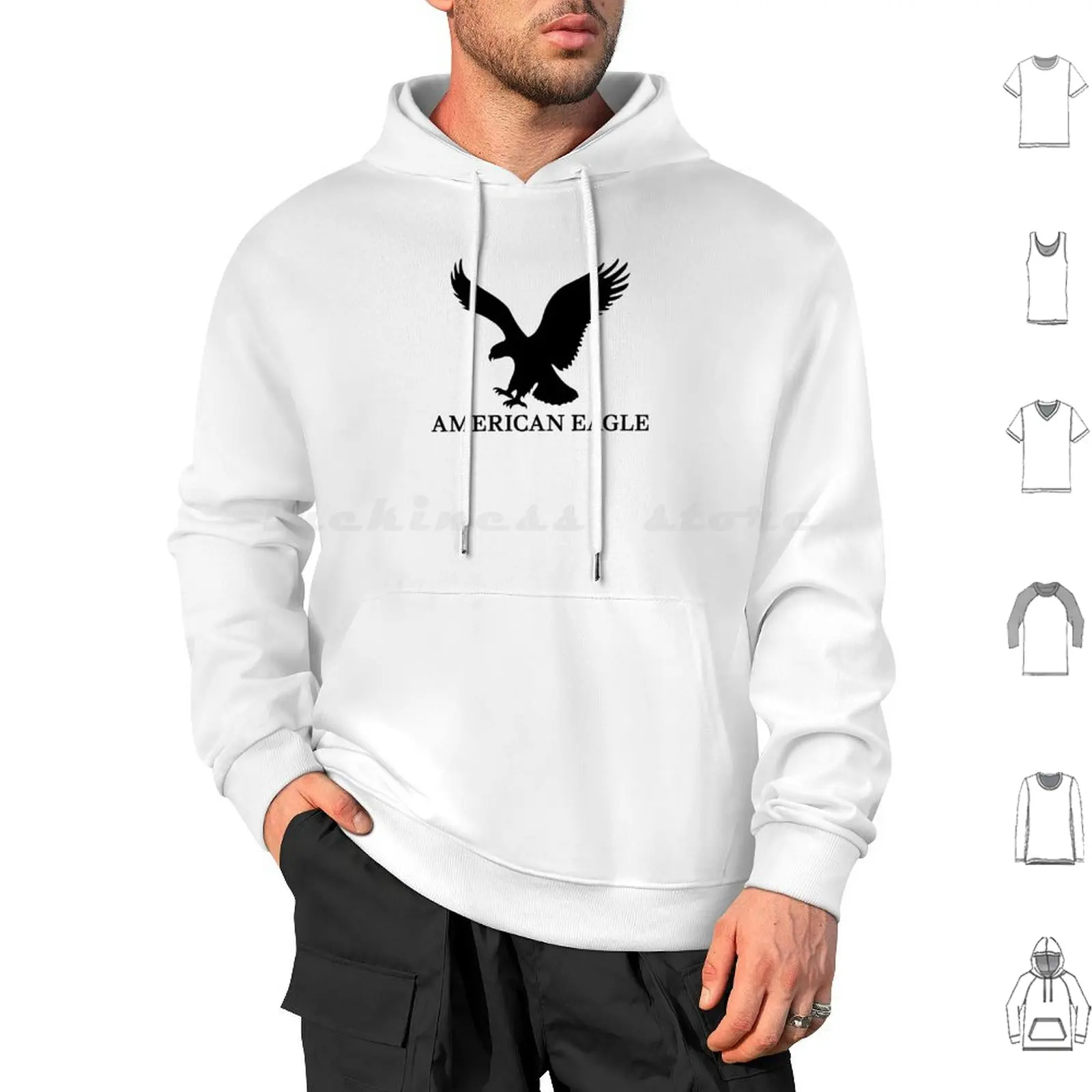 ( Black ) Hoodies Long Sleeve Bald Eagle America Bald Eagle America Merica Murica Bird 4th Of July Day Power Red White