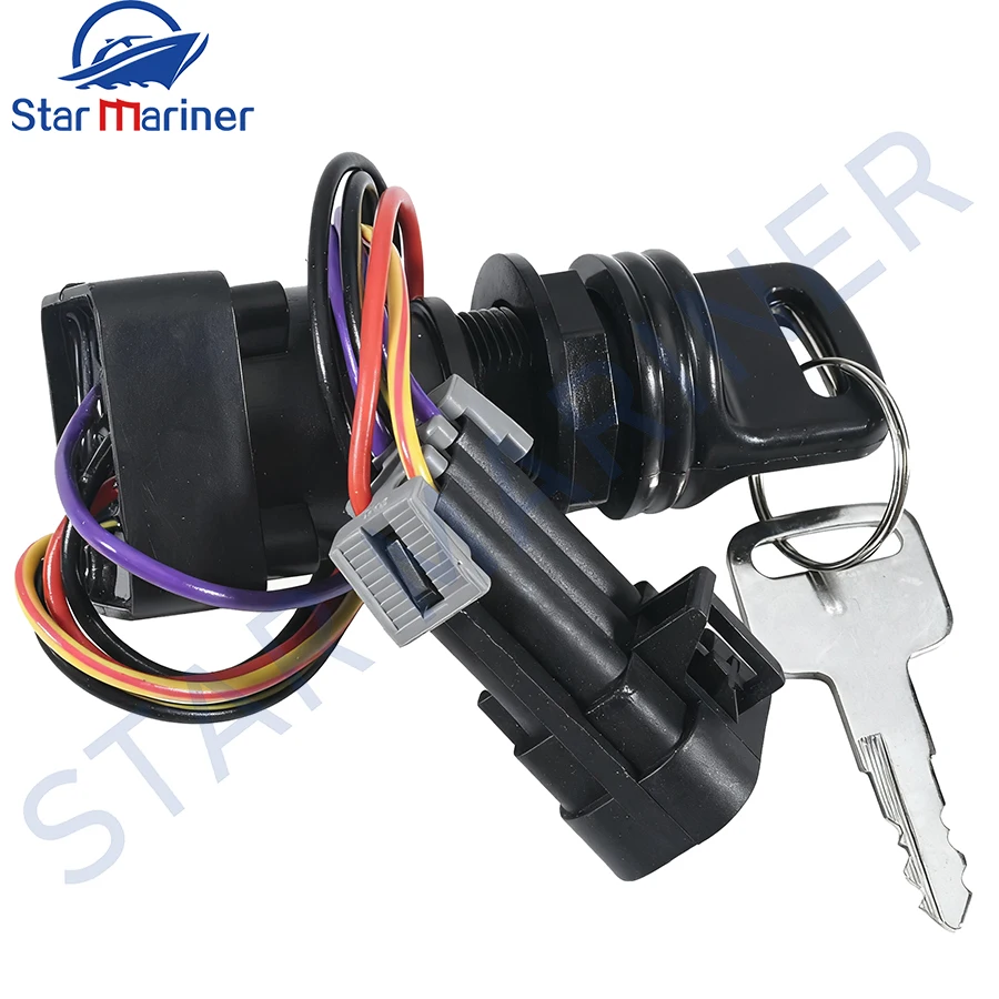 

87-897716K01 897716 8M0059686 3-позиционный переключатель зажигания с проводом для подвесного мотора Mercury Marine Quicksilver заменяет