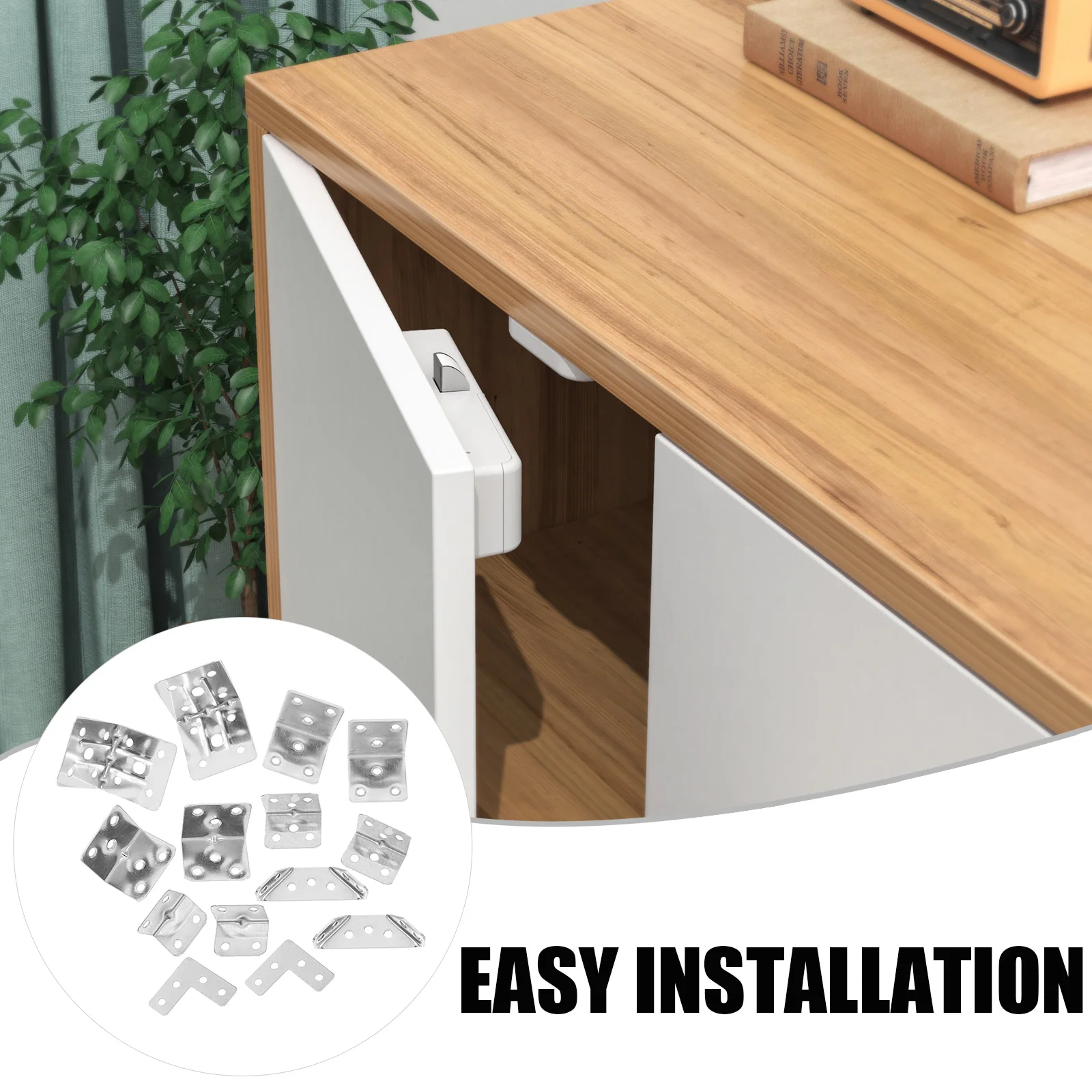 

14 Pcs Shelf Bracket Stainless Steel Angle Code Set Bookshelf Brackets Corner Brace Shelves