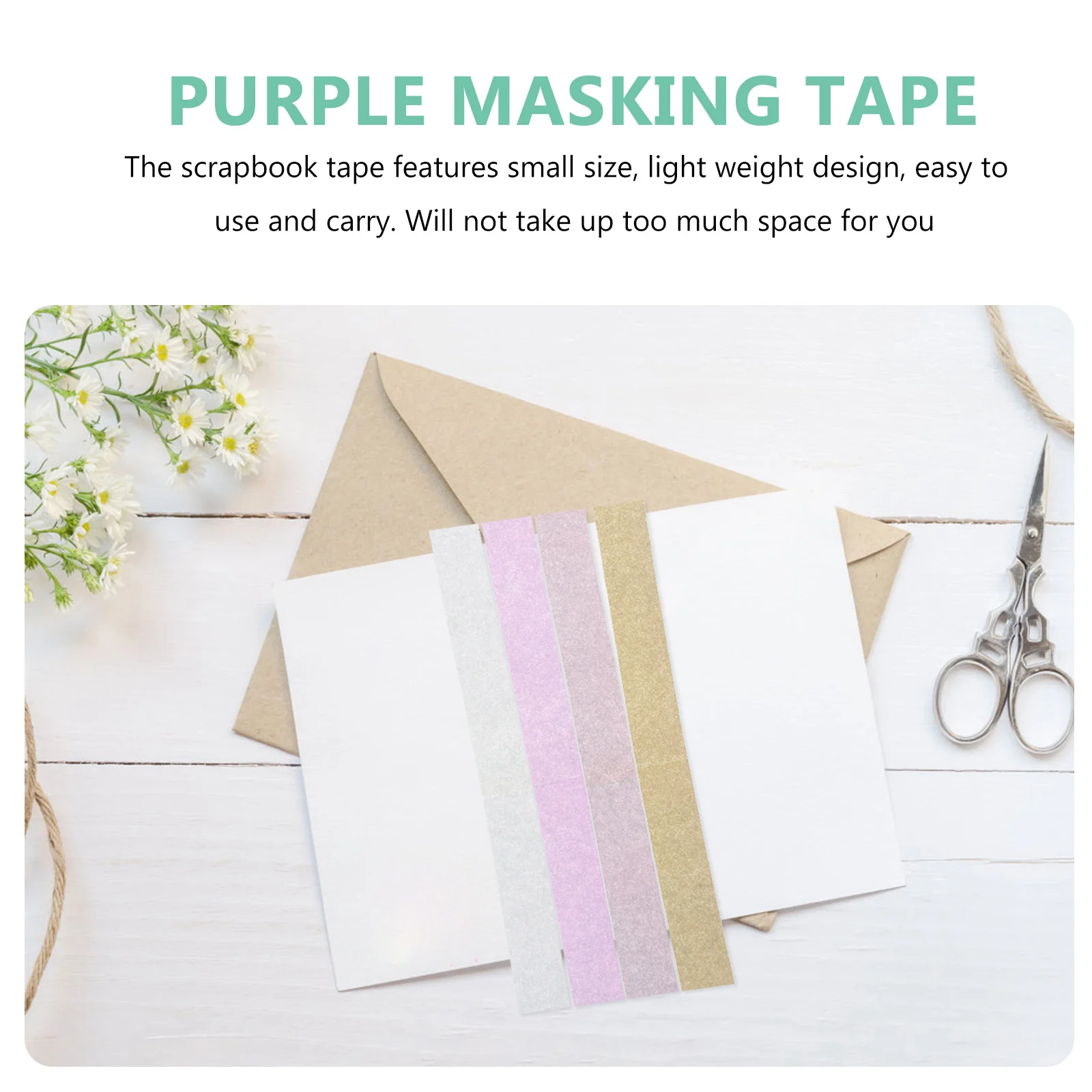 

Decorative Washi Tape 8 Rolls DIY Scrapbook Tapes Purple Masking for Craft Projects Planner Supplies Purple Masking Tape