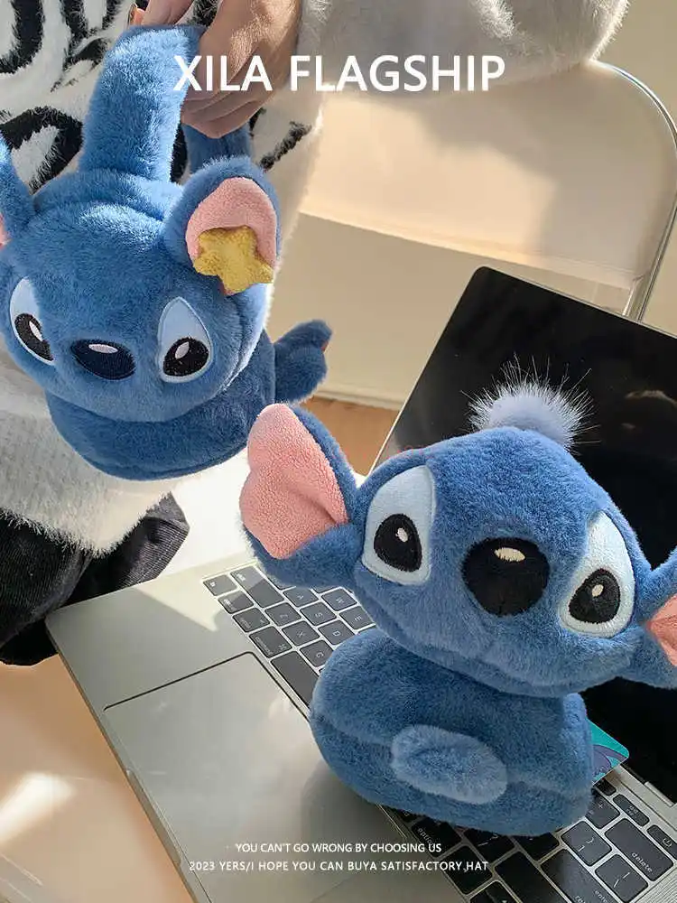 2024 New Disney Genuine Stitch Alex Didi Ear Muffs Gloves Plush Windproof Warm Cute Ear Bags Dziecięce nakładki na uszy Prezent