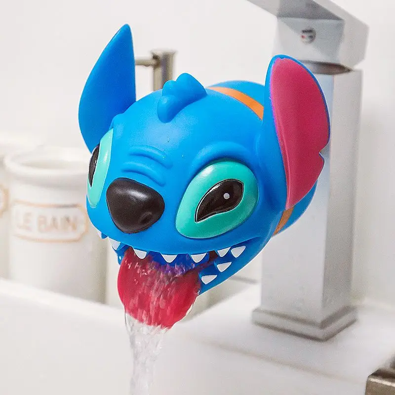 Disney-Extension de bec de souris de dessin animé pour enfants, aide au lavage des mains, guide d'évier de cuisine, Stitch