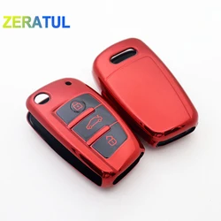 Shell Fob Protector Holder Keyless For Audi A3 8L 8P A4 B6 B7 B8 A6 C5 C6 4F RS3 Q3 Q7 TT 8L 8V S3 TPU Car Flip Key Case Cover