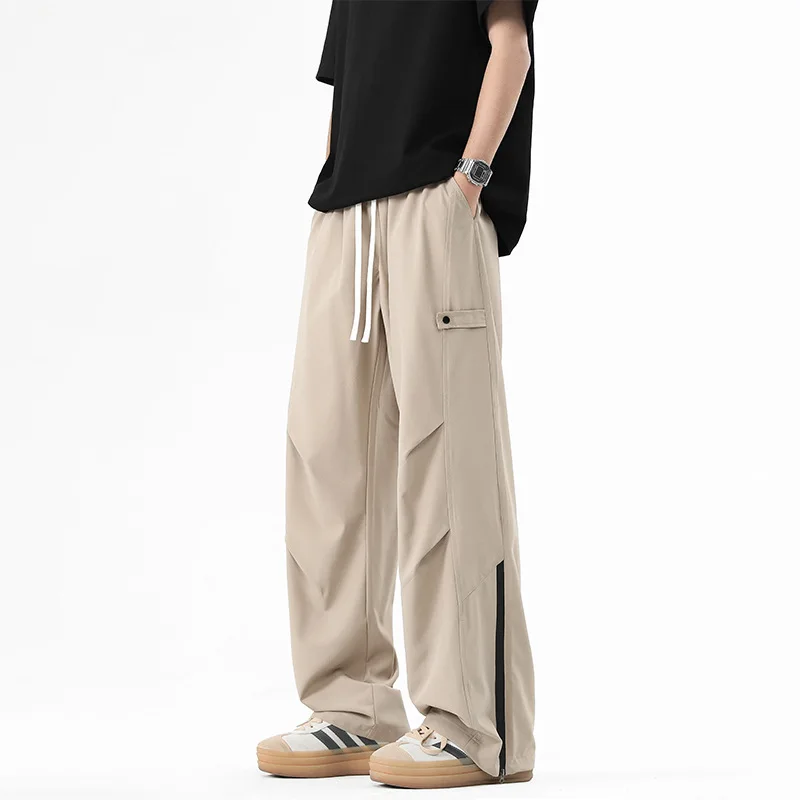 

Male Vintage Cargo Pants Streetwear Wide Leg Pants Men Fashion Men Trousers Loose Casual Baggy Jogging Sweatpants Joggers Men ﻿