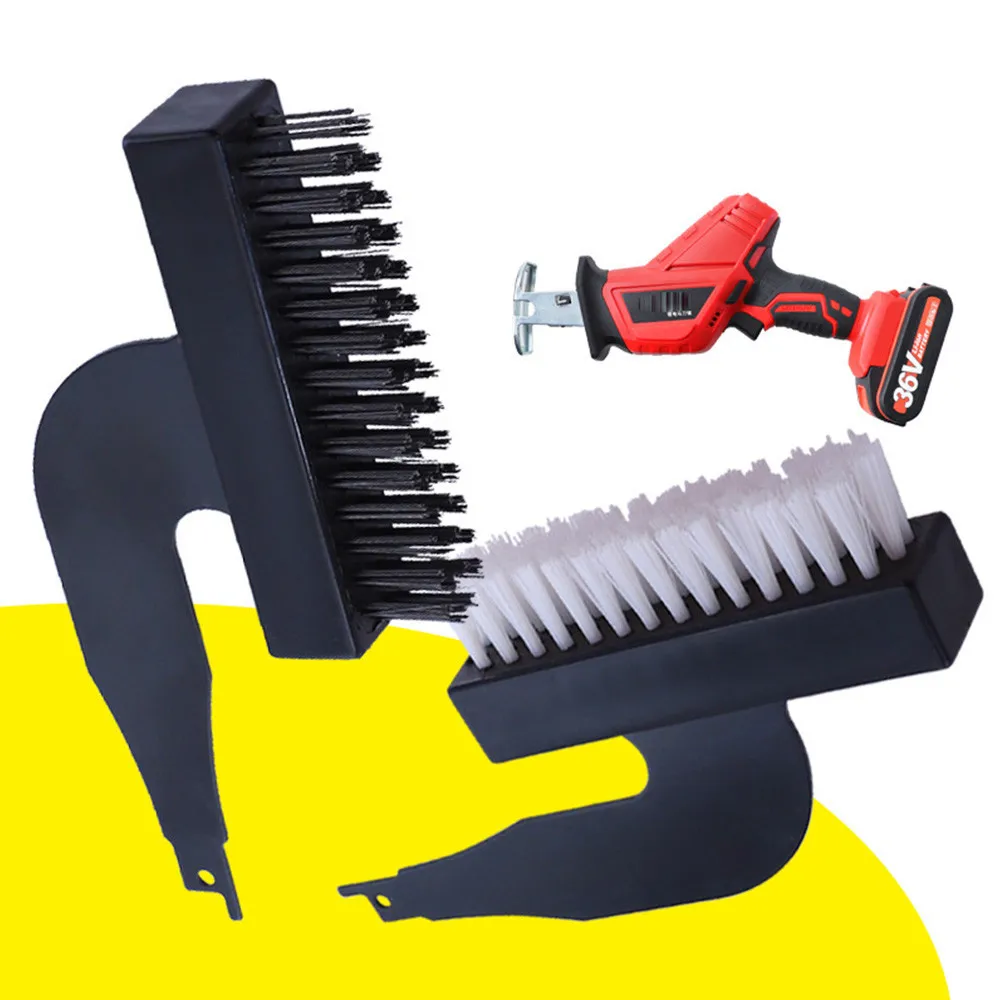 

2pcs Electric Cleaning Wire Brush Saber Reciprocating Saw Universal Brush Head Cleaning Rust Removal Cleaning Brush