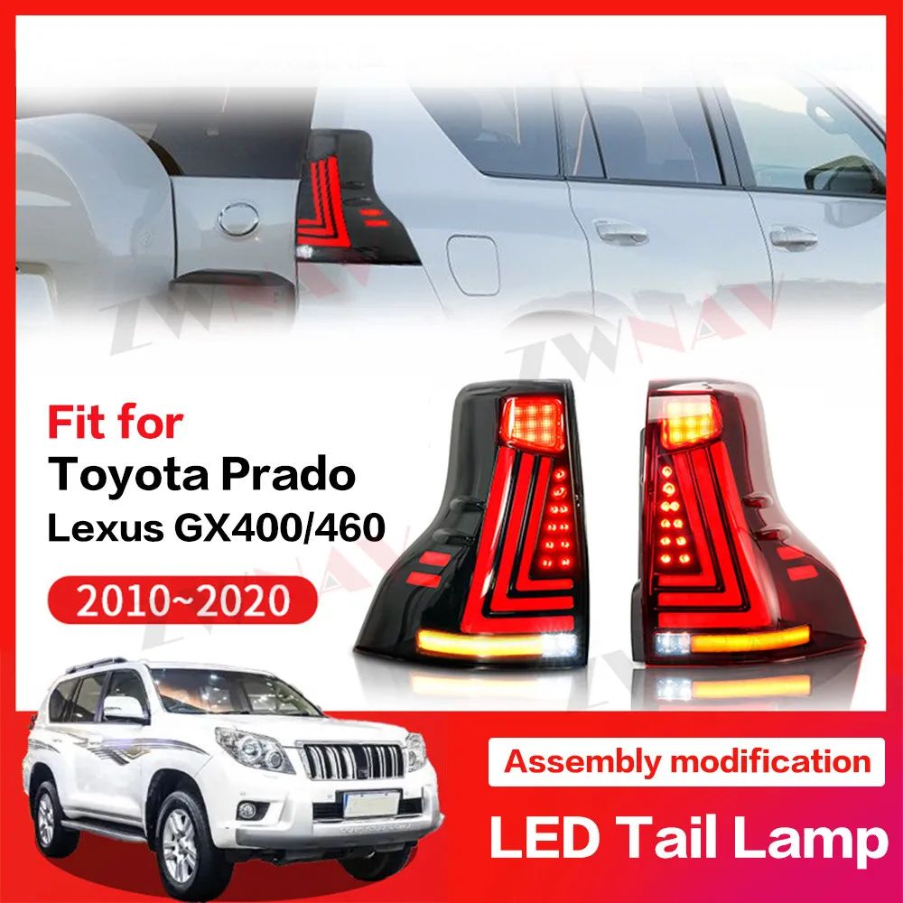 

Car LED Tail Light Assembly Rear Running Lamp Brake Taillamp Reverse Dynamic For Toyota Prado/Lexus GX400 460 2010-2020 2Pcs