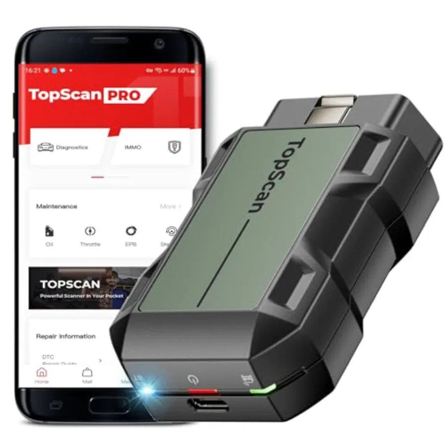 

Сканер TopScan Pro OBD2 Bluetooth для iOS Android Усовершенствованный диагностический сканер, совместимый со всеми автомобилями, считывателем автомобильных кодов с