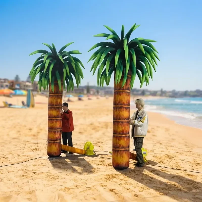 2026 360 Inflatable 10ft Custom Degree Palm Tree Giant Advertising Inflatable Cartoon Model for Event Decoration