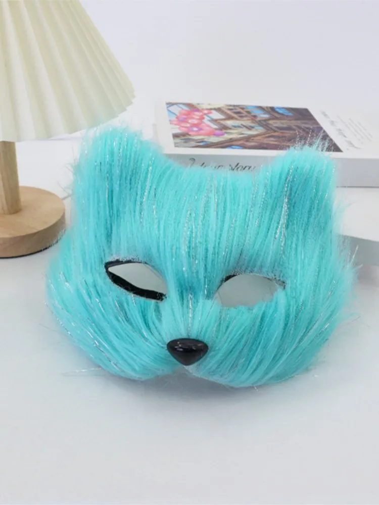 Masque Sexy pour femmes, fournitures de Cosplay de chat, spectacle de fête de danse, masque de renard, décoration de visage d'animal de Couple, accessoires pour les yeux