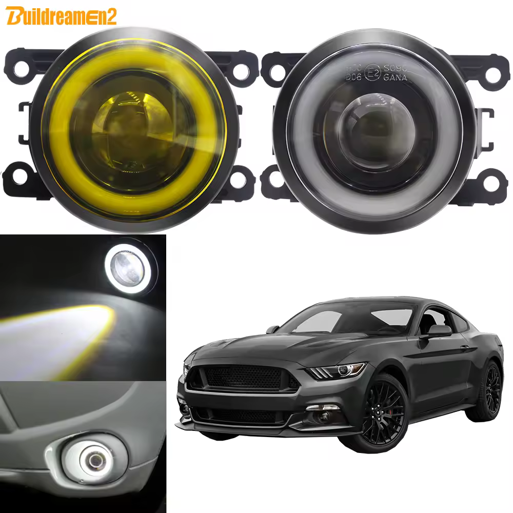2X30W 3000LM Angel Eye fendinebbia DRL per Ford Mustang 2005-2017 (tranne il modello GT) auto LED COB fendinebbia Daytime Running Lamp