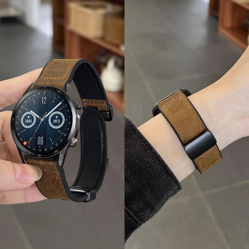 22mm Leather Silicone Wristband Strap For CMF Watch Pro 2 Sport Watchband Magnetic Buckle For CMF Watch Pro2 Accessories Correa