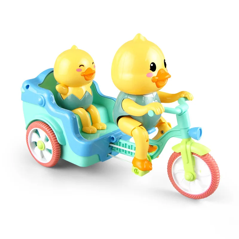 

Electric Three-wheeled Cute Little Yellow Duck Light Cartoon Animal Tricycle Toys with Music and Lights Baby Electronic Pet Toys