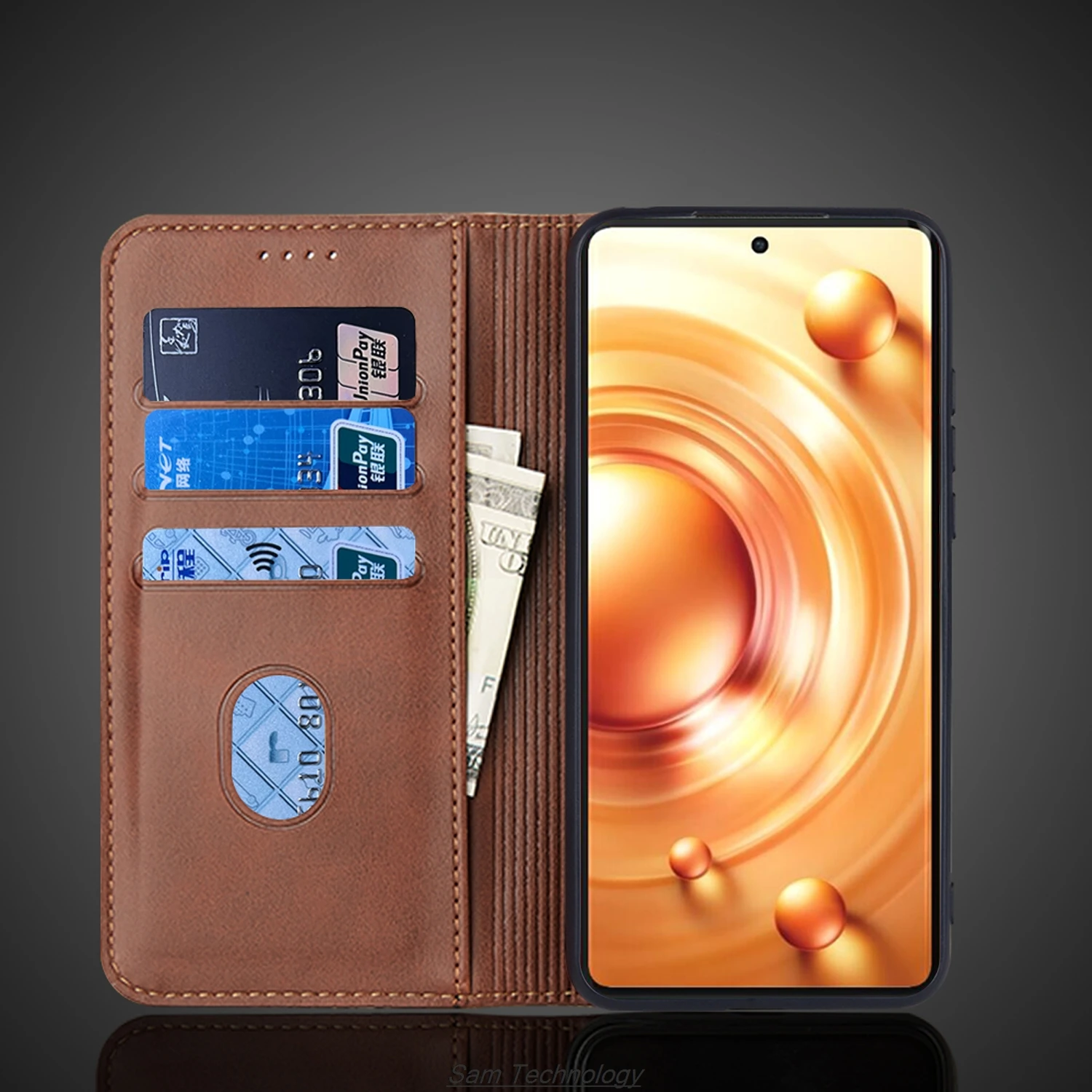 Magnetic attraction Leather Case for Vivo X80 Pro Holster Flip Cover Case Wallet Phone Bags Capa Fundas Coque