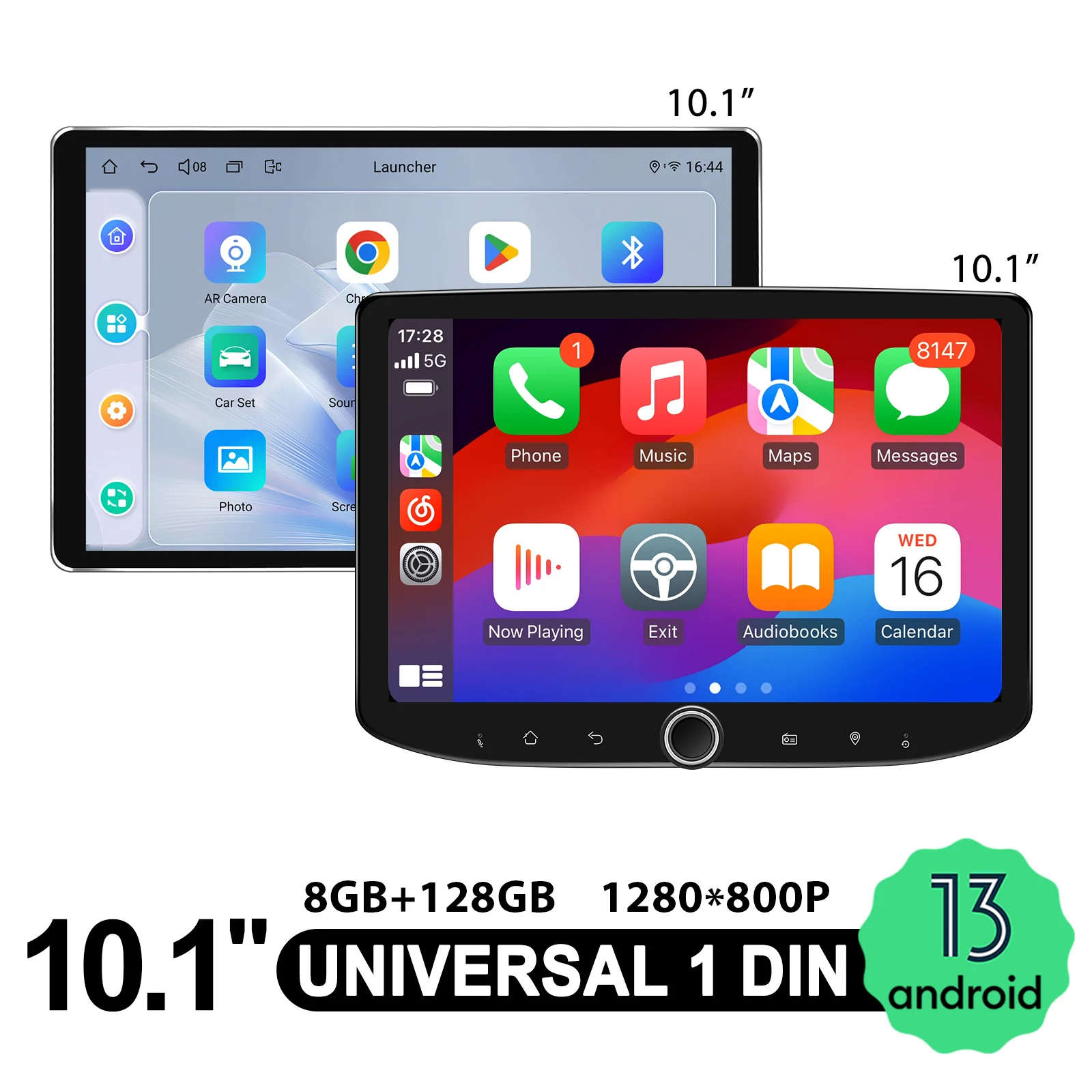 JOYING 10,1-дюймовая автомобильная аудиосистема, автомобильная стереосистема, GPS-навигация, встроенный Android Auto Carplay, поддержка AM/FMRadio, громкая связь