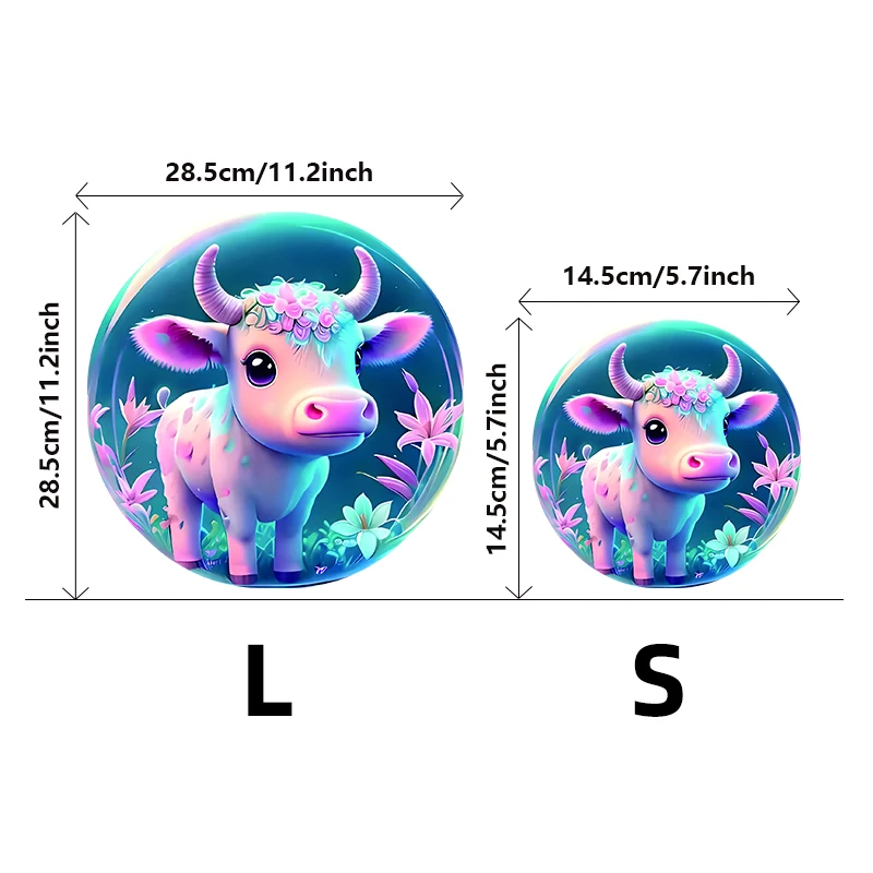 Cow Wooden Puzzle for Jigsaw lover, Uniquely Irregular Animal Shape Puzzles Wooden Toys, Christmas Birthday Gift Home Decor