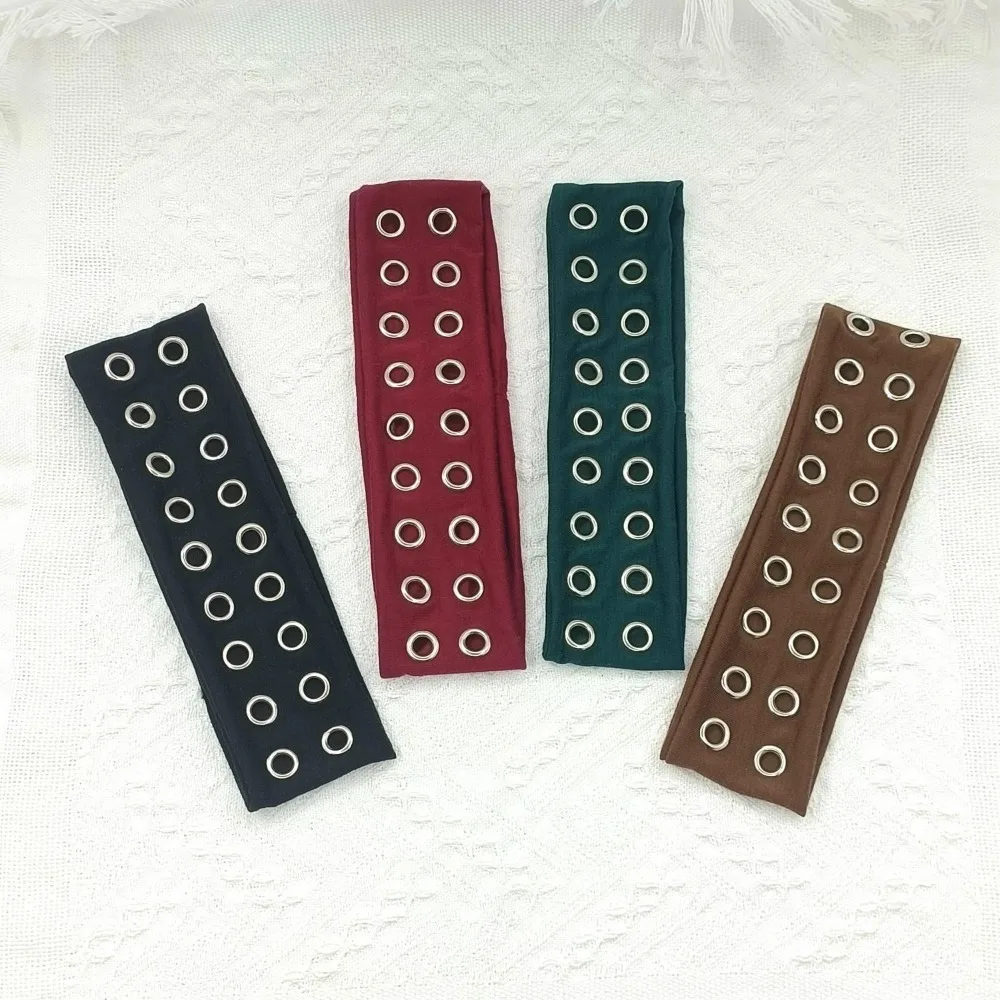 بسط الشرير حك مع الثقوب المعادن روك جوفاء خارج الثقوب عقال الأفعى طباعة Steampunk الجرونج نمط Headbands #1