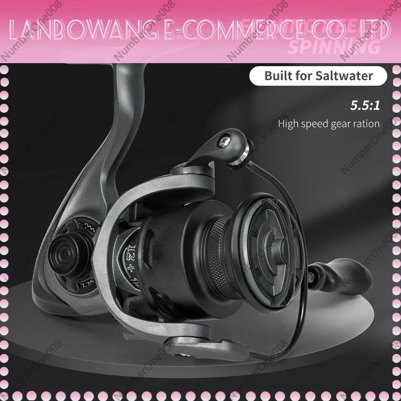 LEO 28308 EX Series Space Gray Backlash Free Spinning Reel Fishing Line Reel for Lure Fishing Sea Fishing