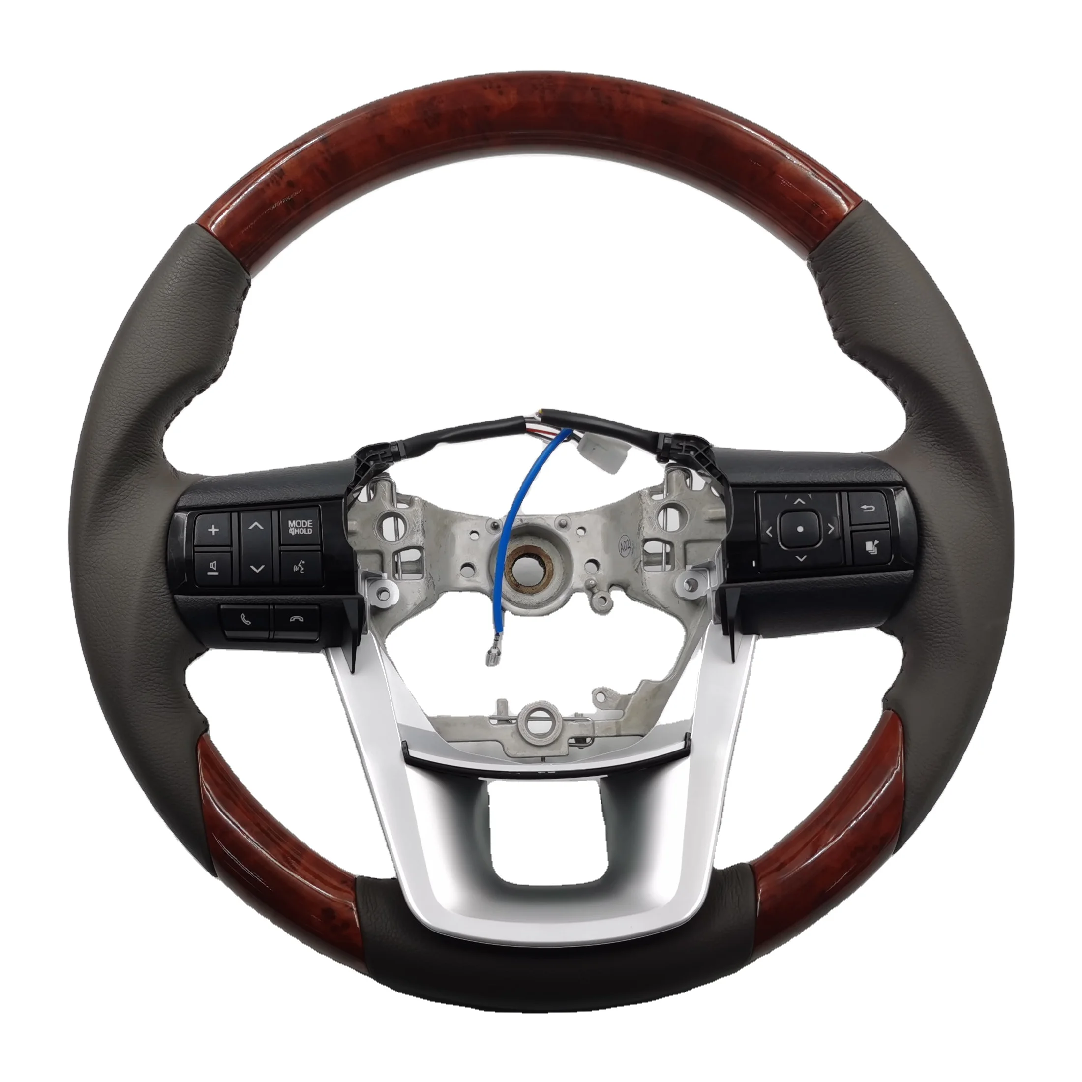 Customized Carbon Fiber And Wood Steering Wheel For Toyota Hilux Revo Fortuner 2011-2018 Innova