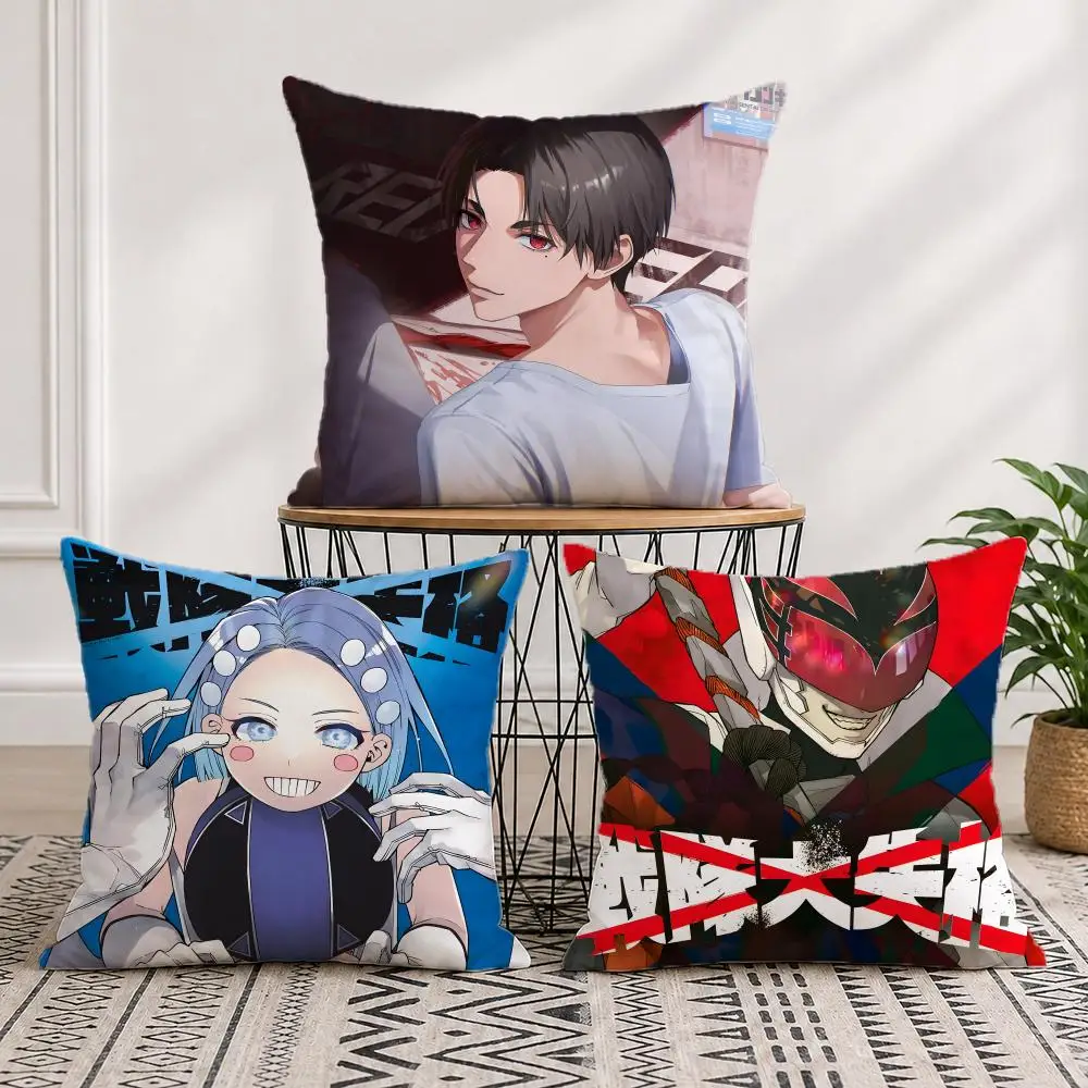 Anime RRanger Rejected Cushion Cover Washable Soft Thick Cushion Cover Decorative Pillowcase for Sofa Living Room Home
