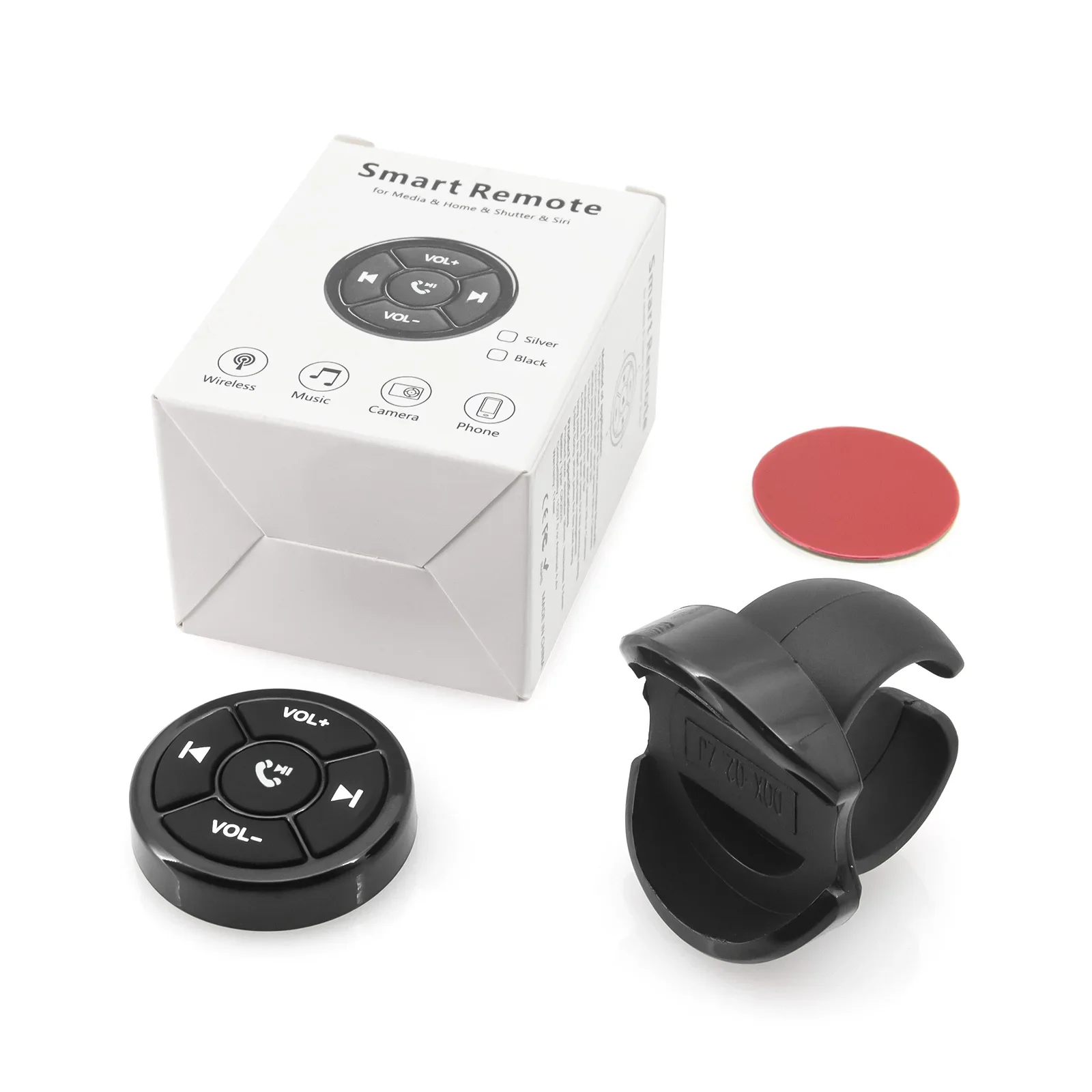 Controle remoto sem fio Bluetooth-Compatível Media Button, motocicleta Steer Wheel, MP3 Music Play para IOS e Android Phone, Novo