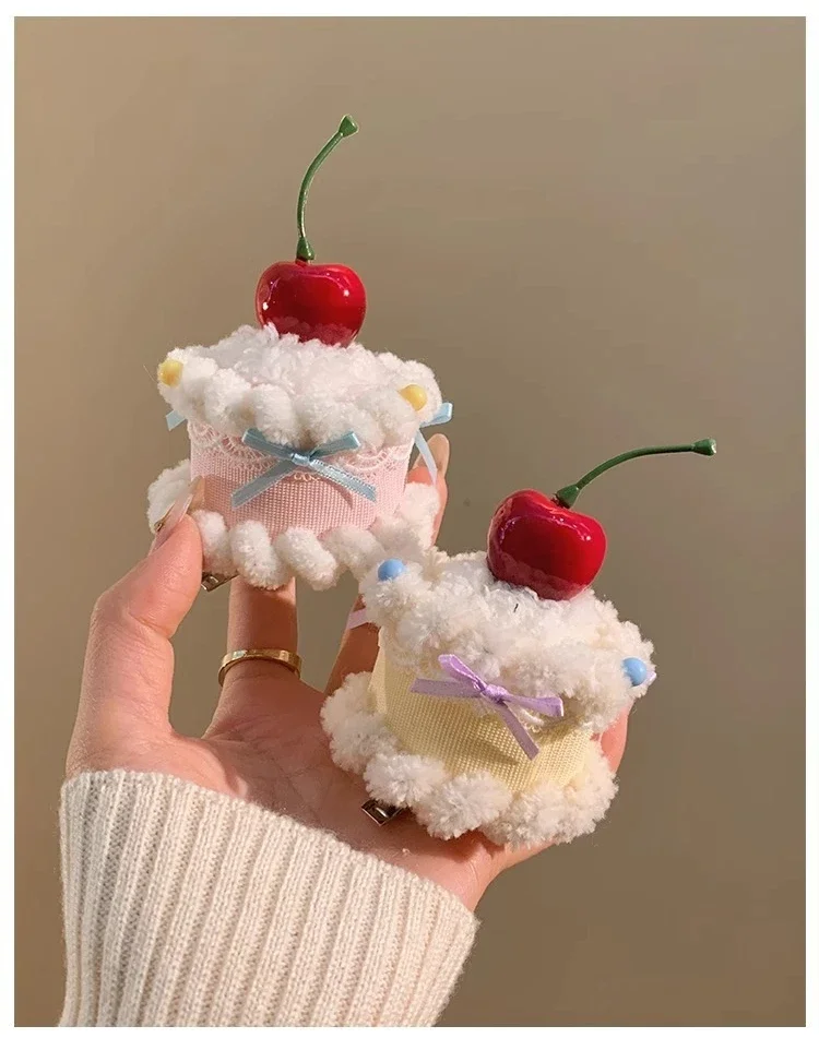 Lolita Spitze süße Kirschkuchen Haarspange Kinder Haarnadeln Kopfschmuck Stirnband Zubehör Mädchen Haarschmuck Geschenke – Detail 6